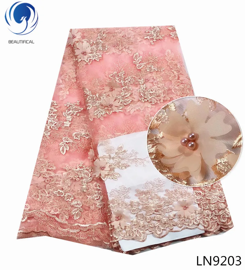 BEAUTIFICAL Coral french lace fabrics Fashion style 3d flowers tulle mesh lace fabric with beads 5yards bridal lace fabric LN92
BEAUTIFICAL Coral french lace fabrics Fashion style 3d flowers tulle mesh lace fabric with beads 5yards bridal lace fabric LN92
