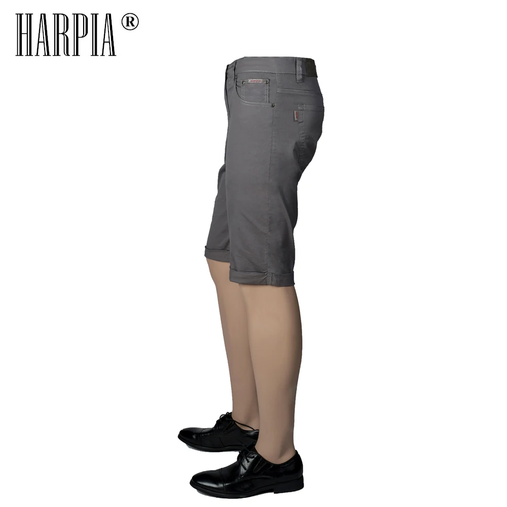 HARPIA Summer Smart Casual Men Shorts Mens Cotton Regular Elastic Bermuda Slim Male Man Plus Size Breeches Short Pants | Мужская одежда