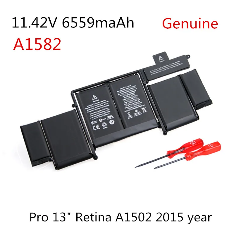 11.42V Korea cell Laptop Battery A1582 for Apple MacBook Pro 13" Retina A1502 2015 year With Tools
11.42V Korea cell Laptop Battery A1582 for Apple MacBook Pro 13" Retina A1502 2015 year With Tools
