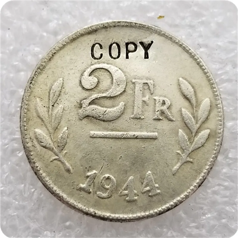 1944 г. 2 франка (2 Франка) серебро копия с погрешностью памятные монеты Реплика