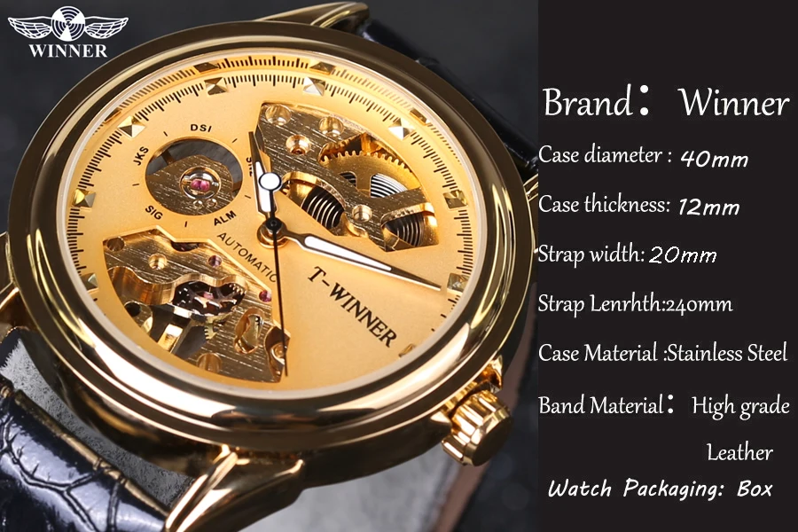 Winner 2018 New Designer Transparent Golden Casual Skeleton Stainless Steel Mens Watches Top Brand Luxury Mechanical Watch
Winner 2018 New Designer Transparent Golden Casual Skeleton Stainless Steel Mens Watches Top Brand Luxury Mechanical Watch
