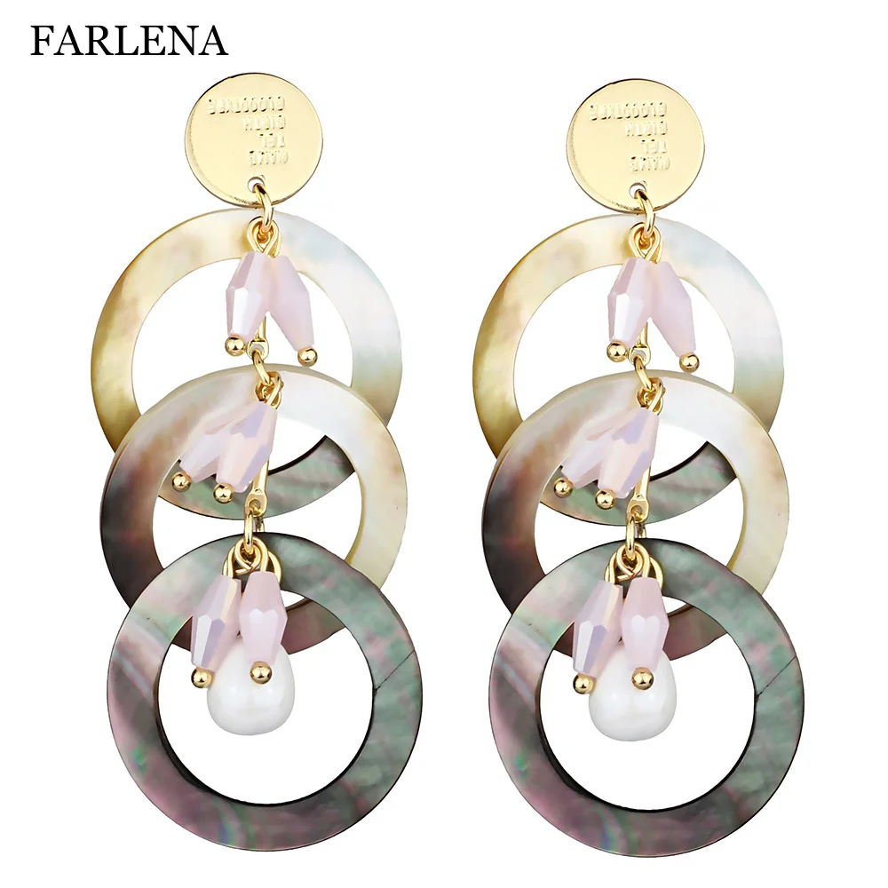 FARLENA Jewelry New Fashion Round Natural shell Drop Earrings for Women Korean version Long Simulated Pearl Earrings Brincos
FARLENA Jewelry New Fashion Round Natural shell Drop Earrings for Women Korean version Long Simulated Pearl Earrings Brincos