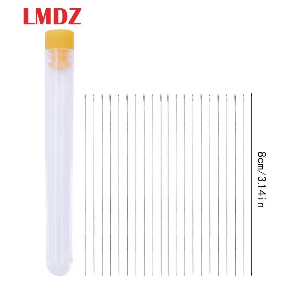 LMDZ 20pcs 80mm Wholesale Beading Needles Threading Cord Fine Jewelry Tools High Quality DIY Craft Making Accessorie With Bottle
LMDZ 20pcs 80mm Wholesale Beading Needles Threading Cord Fine Jewelry Tools High Quality DIY Craft Making Accessorie With Bottle