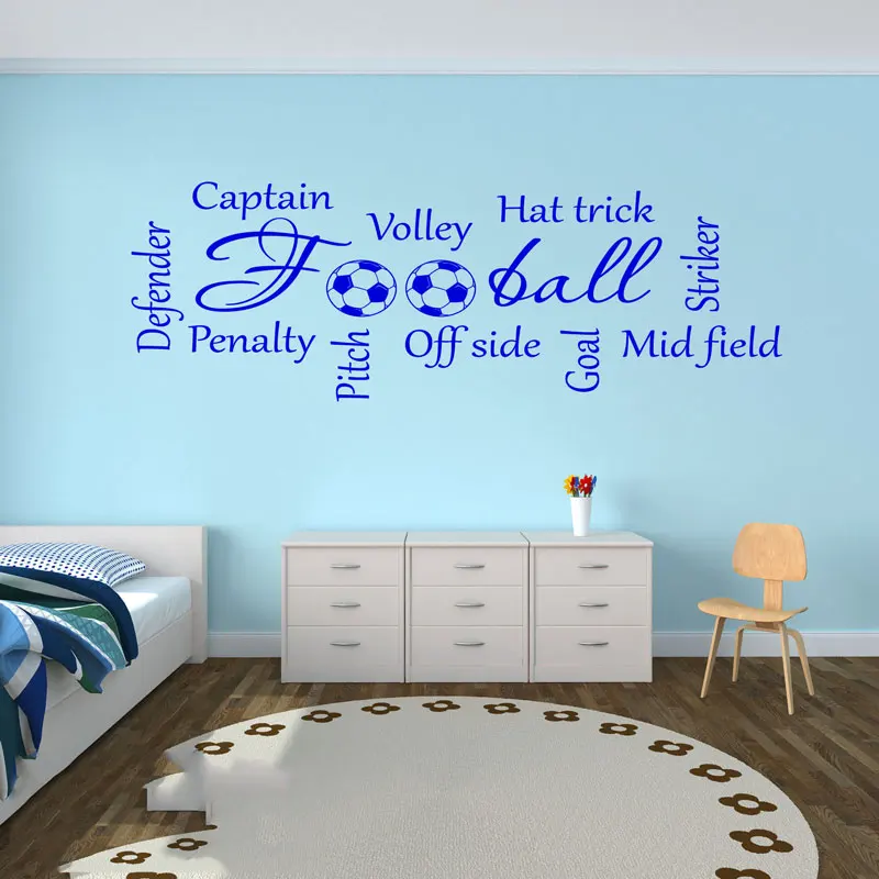 Football word wall sticker - boy bedroom, home living room wall art sticker, stadium football team office applique ZQ26
Football word wall sticker - boy bedroom, home living room wall art sticker, stadium football team office applique ZQ26