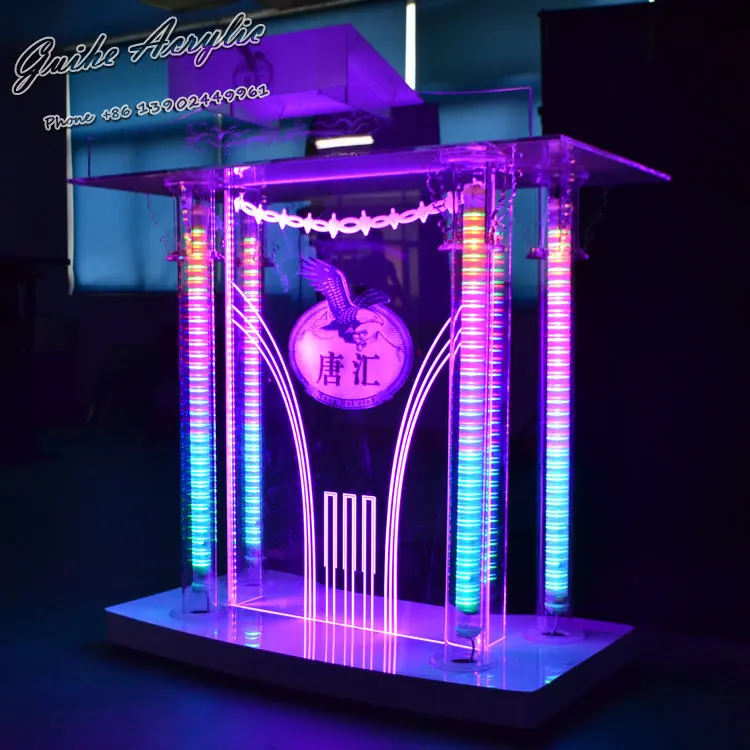 Cheap high quality acrylic material LED Lighting DJ Booth for Night Club Party Wedding Fence for DMX Controller Indoor
Cheap high quality acrylic material LED Lighting DJ Booth for Night Club Party Wedding Fence for DMX Controller Indoor