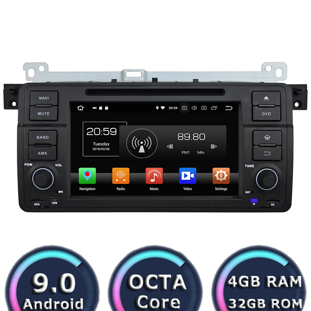Автомобильный DVD-проигрыватель Roadlover на ОС Android 9,0 для BMW E46 M3 (1998-2005), стерео, GPS-навигация, мультимедийный радиоприемник, 1 Din
Автомобильный DVD-проигрыватель Roadlover на ОС Android 9,0 для BMW E46 M3 (1998-2005), стерео, GPS-навигация, мультимедийный радиоприемник, 1 Din