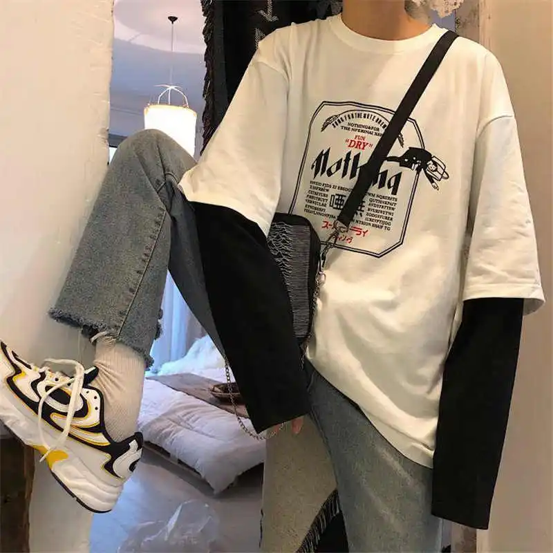 Japan Hip Hop T-shirts Men Women Funny Casual Long Sleeve Loose Harajuku Tshirt Streetwear Women Fashion Print T shirt Girls
Japan Hip Hop T-shirts Men Women Funny Casual Long Sleeve Loose Harajuku Tshirt Streetwear Women Fashion Print T shirt Girls
