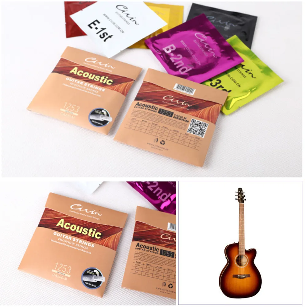 Civin Acoustic Guitar 6 Strings Metal String CA200 1048 or 1152 or 1253 Classic Guitar Accessories
Civin Acoustic Guitar 6 Strings Metal String CA200 1048 or 1152 or 1253 Classic Guitar Accessories