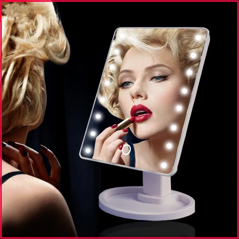 360 Degree Rotation led Touch Screen Make Up Mirror Cosmetic Folding Portable Compact Pocket With 16/22 LED Lights Makeup Tool
360 Degree Rotation led Touch Screen Make Up Mirror Cosmetic Folding Portable Compact Pocket With 16/22 LED Lights Makeup Tool