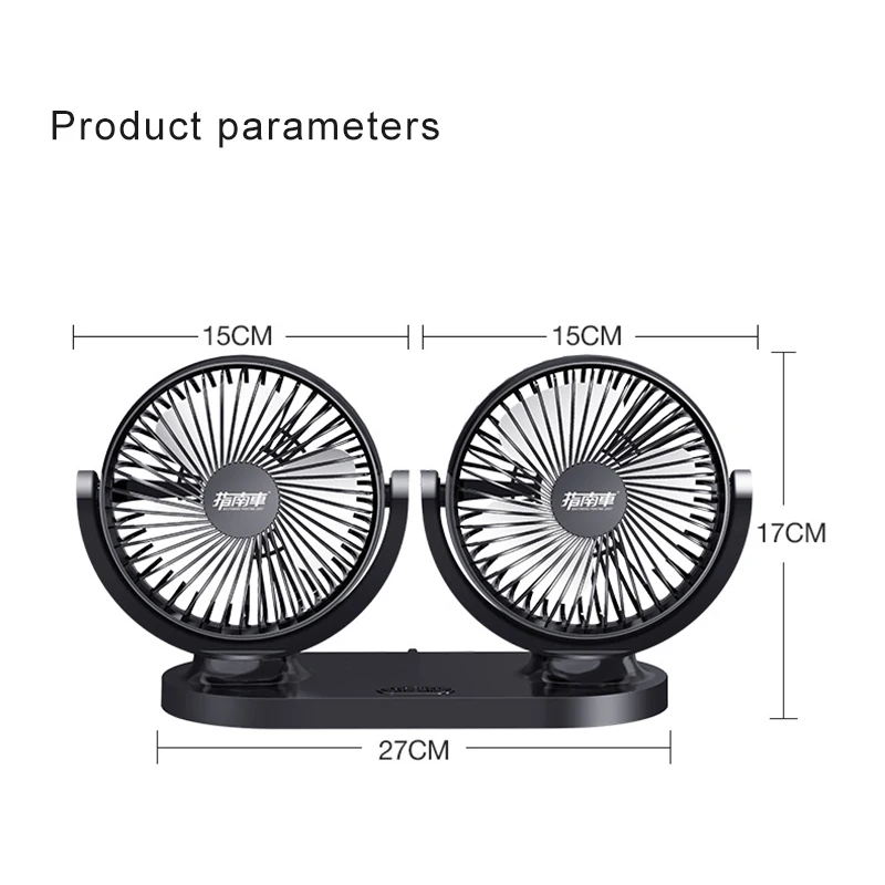 Kbxstart Mini Fan 12V/24V Universal 360 Degree Rotatable Car Fan Double Head Adjustable Fan Summer Air Cooler Fan For Car Truck
Kbxstart Mini Fan 12V/24V Universal 360 Degree Rotatable Car Fan Double Head Adjustable Fan Summer Air Cooler Fan For Car Truck