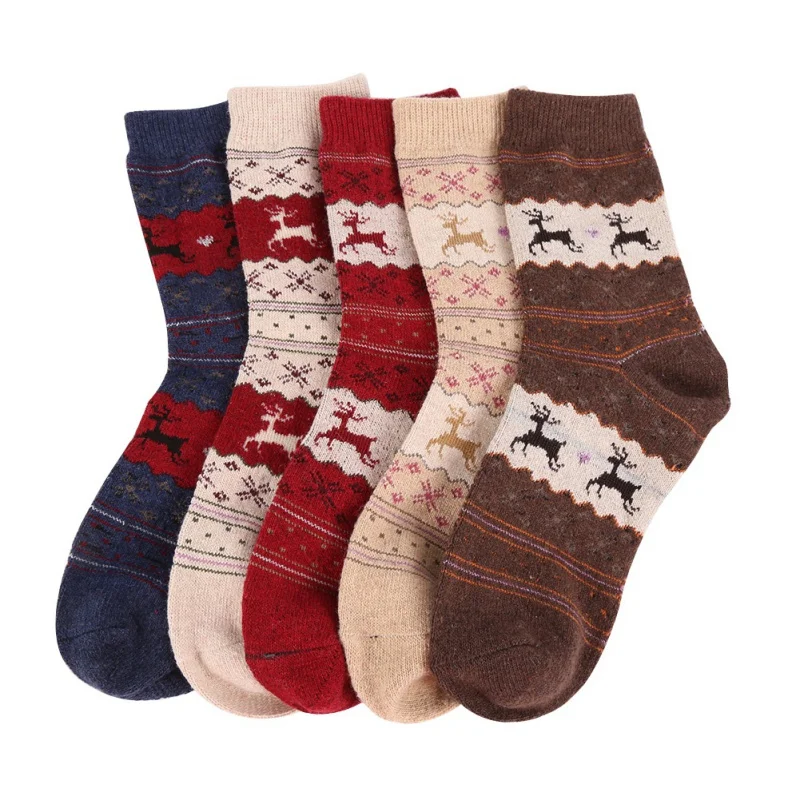 Sports Socks Warm Wool Cotton Sock Women Winter Retro Cute Christmas Deer National Style Printed Soft Mid-calf Socks New
Sports Socks Warm Wool Cotton Sock Women Winter Retro Cute Christmas Deer National Style Printed Soft Mid-calf Socks New
