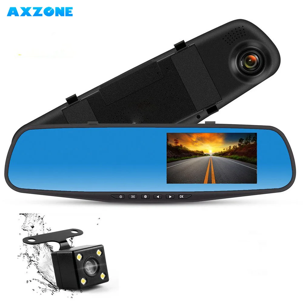 4.3" LCD HD 1080P Car Video Camera Driving Recorder with Dual Lens for Vehicles Front Rear View Mirror Dash Cam 170 wide angle
4.3" LCD HD 1080P Car Video Camera Driving Recorder with Dual Lens for Vehicles Front Rear View Mirror Dash Cam 170 wide angle