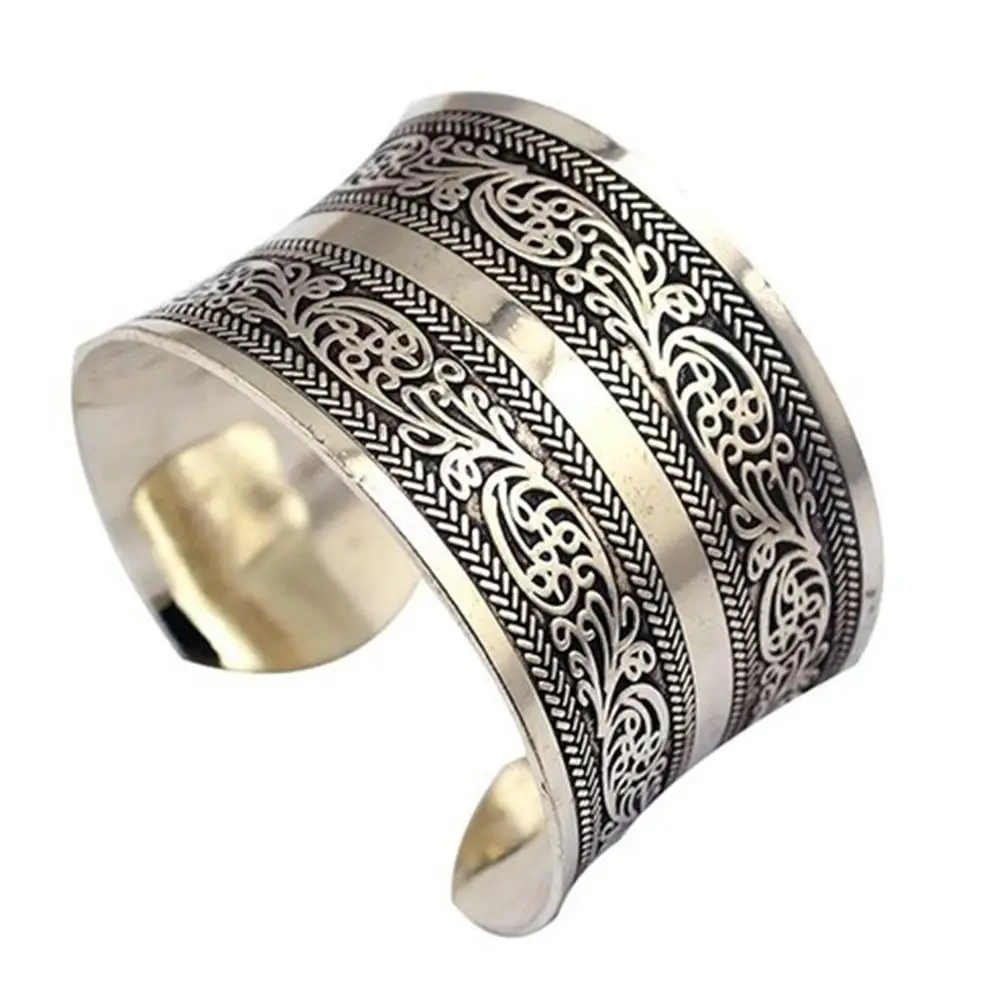 Bohemian Flower Engraving Open Bangle Carved Cuff Bracelet Women Jewelry Gift punk
Bohemian Flower Engraving Open Bangle Carved Cuff Bracelet Women Jewelry Gift punk
