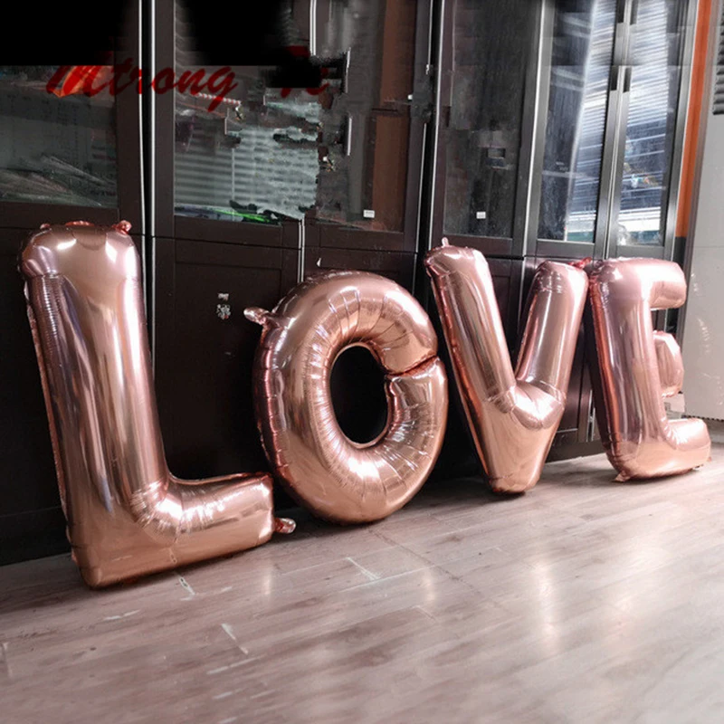 40'' Rose Gold Letter A-Z Foil Balloons Wedding Air Helium Globos Birthday Party Decoration Balloon Baby Shower Alphabet Ballon
40'' Rose Gold Letter A-Z Foil Balloons Wedding Air Helium Globos Birthday Party Decoration Balloon Baby Shower Alphabet Ballon