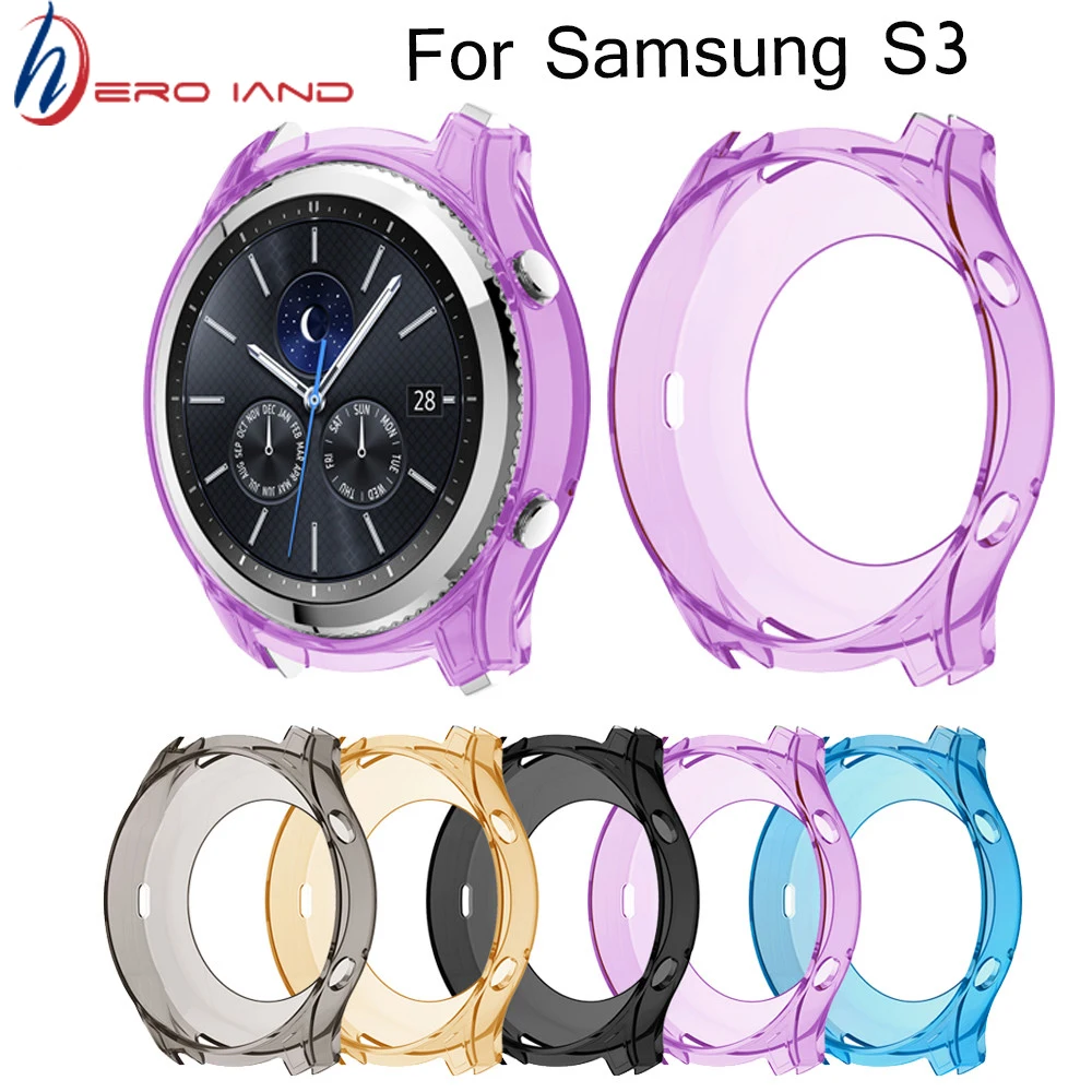 Фото Чехол для Samsung Gear S3 frontier Galaxy Watch 46 мм мягкий ТПУ защитный бампер чехол рамка края (купить)