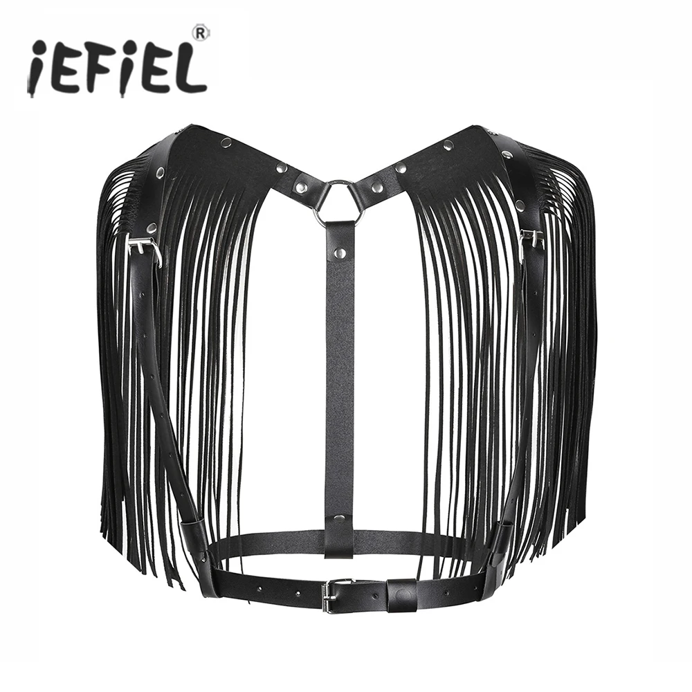 Fashion Women Ladies Sexy Clubwear PU Leather Adjustable Body Chest Harness Bondage Belt with Shoulder Tassel Y-shaped Clothing
Fashion Women Ladies Sexy Clubwear PU Leather Adjustable Body Chest Harness Bondage Belt with Shoulder Tassel Y-shaped Clothing