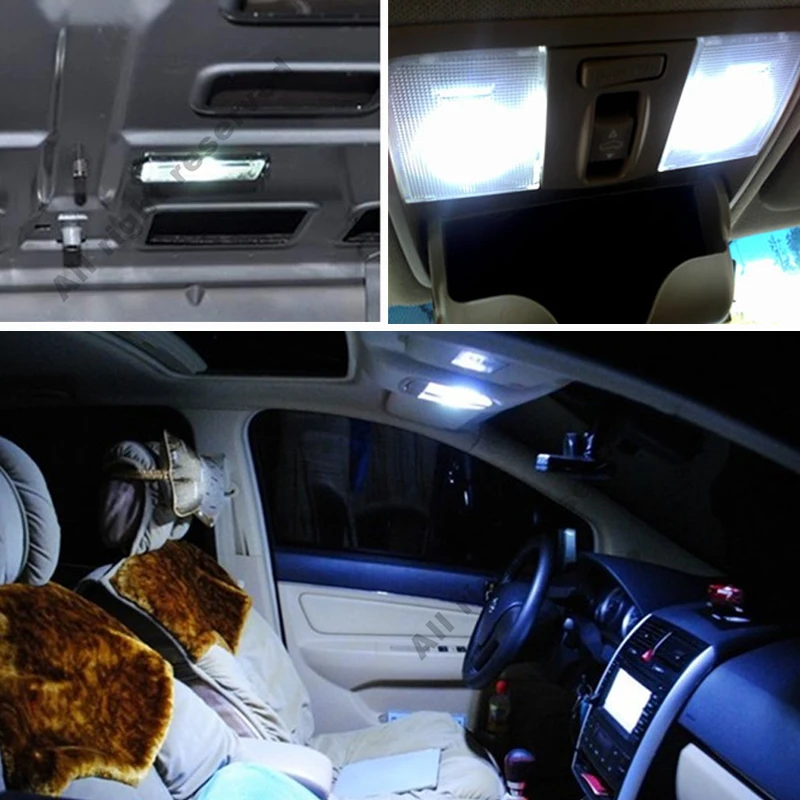 T10 Canbus OBC Error Free DRL Bulbs Interior Emitter LED 194 W5W Car lamps External Auto Lights 10-SMD 3030 Xenon White | Автомобили и