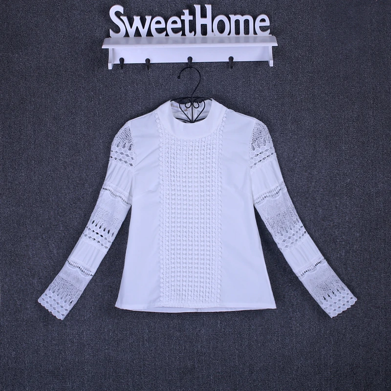 Plus Size S-5XL Women Blouses Elegant Long Sleeve White Cotton Slim Crochet Hollow Lace women tops Shirts
Plus Size S-5XL Women Blouses Elegant Long Sleeve White Cotton Slim Crochet Hollow Lace women tops Shirts