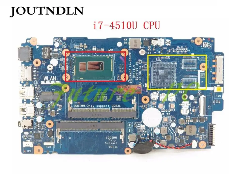 Материнская плата JOUTNDLN для ноутбука Dell Inspiron 15 5547 ZAVC0 FV11Y 0FV11Y DDR3L интегрированная