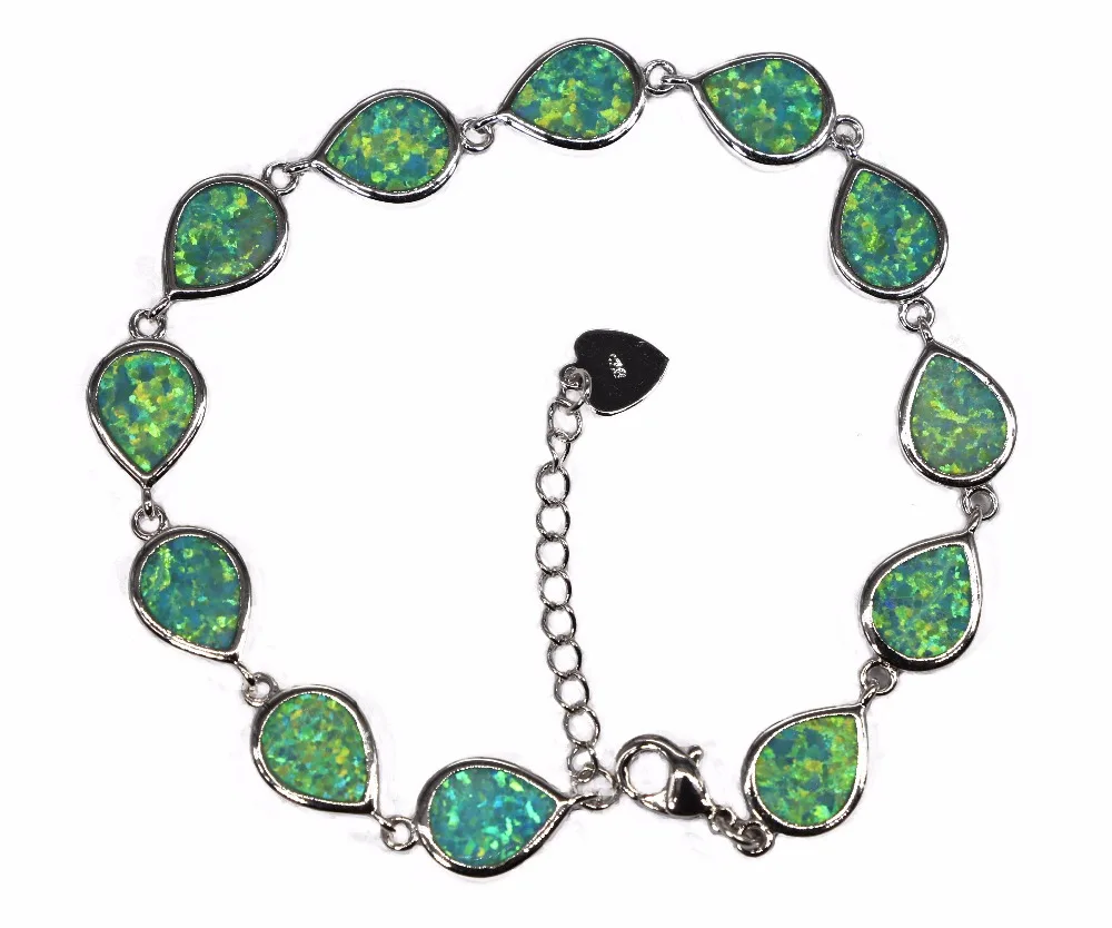 SZ0002 Water Drop Green Opal Bracelets Silver Plated 925 Stamped Friendship Bracelets For Women Jewelry Gift Bangles
SZ0002 Water Drop Green Opal Bracelets Silver Plated 925 Stamped Friendship Bracelets For Women Jewelry Gift Bangles
