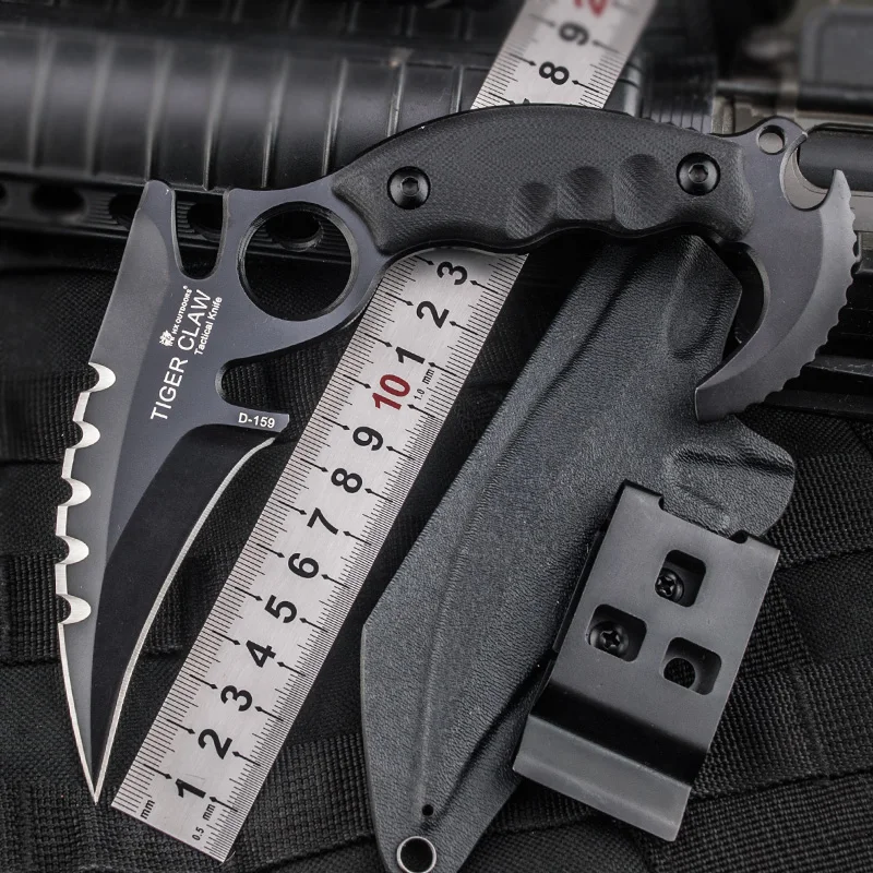 HX открытый Karambit D2 стальной Тактический высокопрочный прямой нож дикая