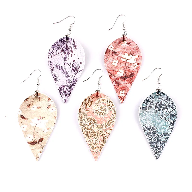 BOHO Trendy Paisley Leaf Shaped Leather Earrings Leather Leaf Earrings Women Printed Floral Leafy Treetop Leather Women Earrings
BOHO Trendy Paisley Leaf Shaped Leather Earrings Leather Leaf Earrings Women Printed Floral Leafy Treetop Leather Women Earrings