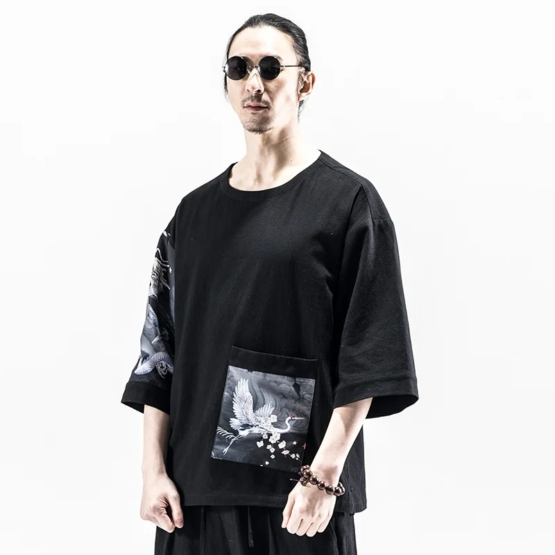 Japanese Fashion Summer Kimono Karate T Shirt Japanese Pajamas Mens Samurai Kimono Red-Crowned Crane Kimonos Male Yukata FF2091
Japanese Fashion Summer Kimono Karate T Shirt Japanese Pajamas Mens Samurai Kimono Red-Crowned Crane Kimonos Male Yukata FF2091