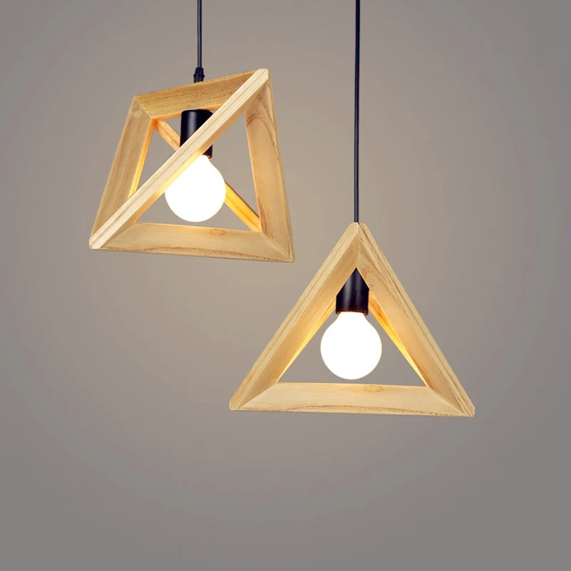Modern Led E27 Solid Wood Triangle Led pendant Lamps Kitchen Dining & Bar Pendant Lights Bedroom Study Lighting
Modern Led E27 Solid Wood Triangle Led pendant Lamps Kitchen Dining & Bar Pendant Lights Bedroom Study Lighting