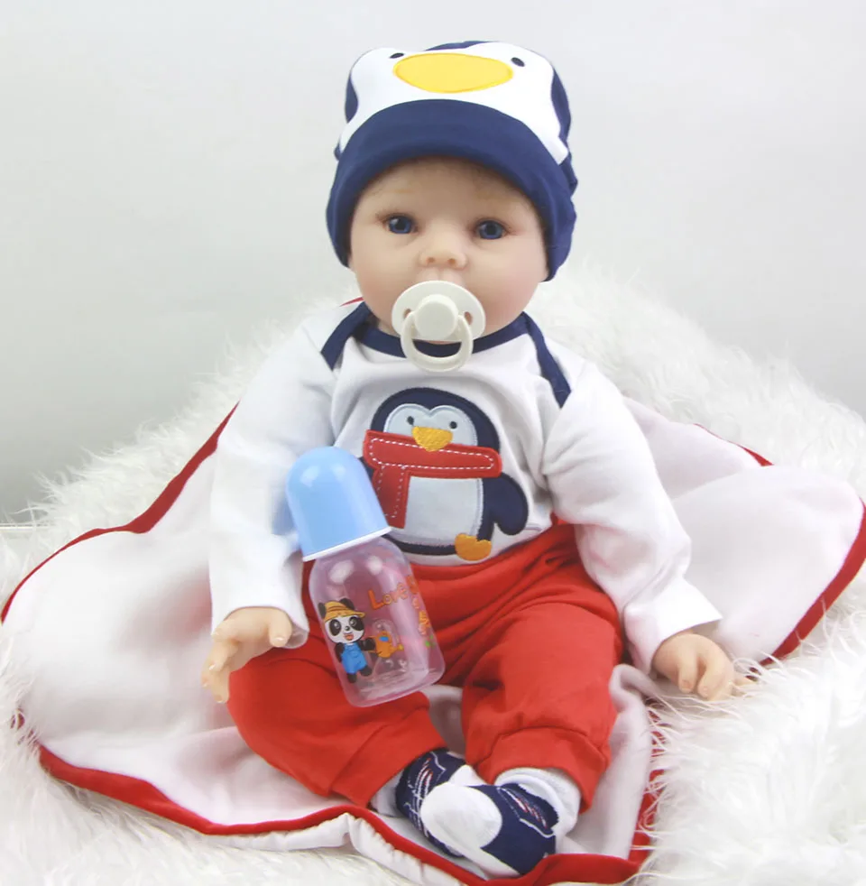 Куклы Boneca Reborn boy 22 дюйма 55 см силиконовые куклы bebe reborn для детей игрушки подарок real