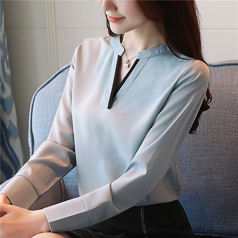 womens v-neck solid tops and blouse shirt women blouse women tops long sleeve chiffon elegant shirt clothes blusas femininas
womens v-neck solid tops and blouse shirt women blouse women tops long sleeve chiffon elegant shirt clothes blusas femininas