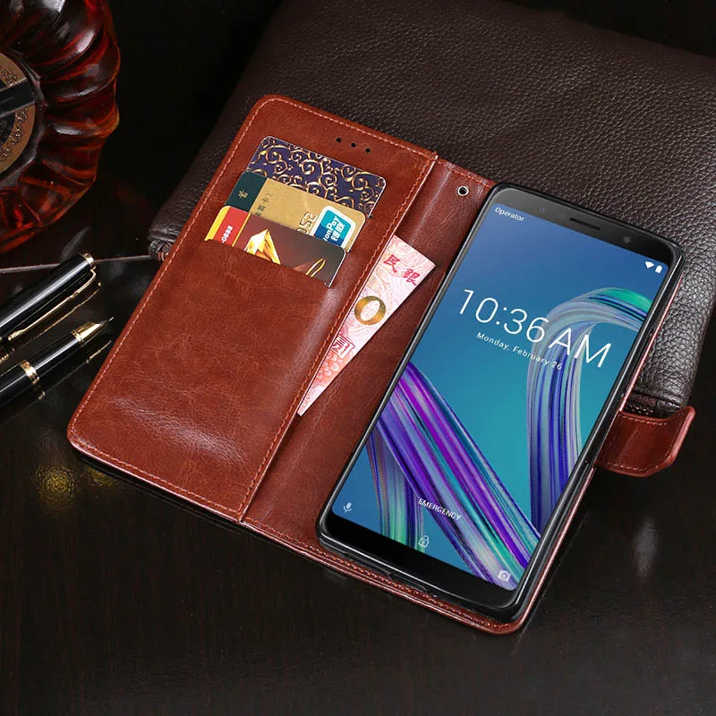 iTien Vintage Leather Protective Cover Case For Asus Zenfone Max Plus ZB570TL Pro M1 ZB601KL TPU Silicone Shell Wallet Etui Skin | Мобильные