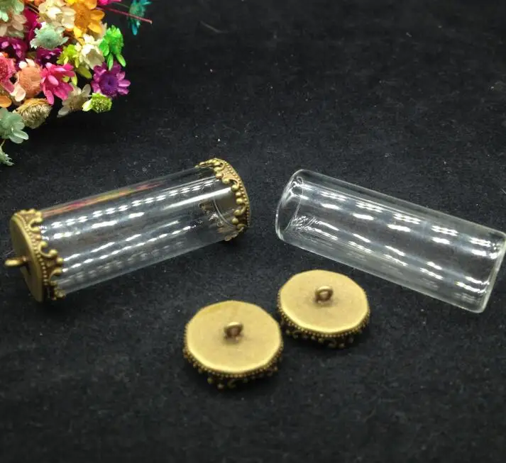 50sets/lot 40*15mm tube glass bottle with flower button cap glass vial globe glass jewelry DIY pendant rice jewelry diy necklace
50sets/lot 40*15mm tube glass bottle with flower button cap glass vial globe glass jewelry DIY pendant rice jewelry diy necklace
