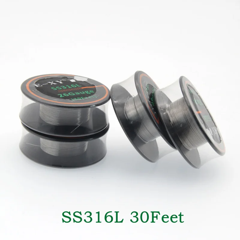 E-XY 10m/roll SS316L 24 26 28 30 Gauge RDA RTA Rebuildable Atomizer Heating Wires E cigarette Stainless steel Heating Wires
E-XY 10m/roll SS316L 24 26 28 30 Gauge RDA RTA Rebuildable Atomizer Heating Wires E cigarette Stainless steel Heating Wires