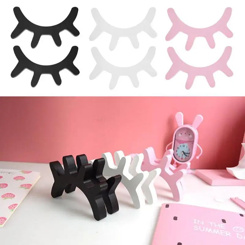 2 шт. скандинавские милые деревянные ресницы с рисунком Мультяшные 3D глаза для