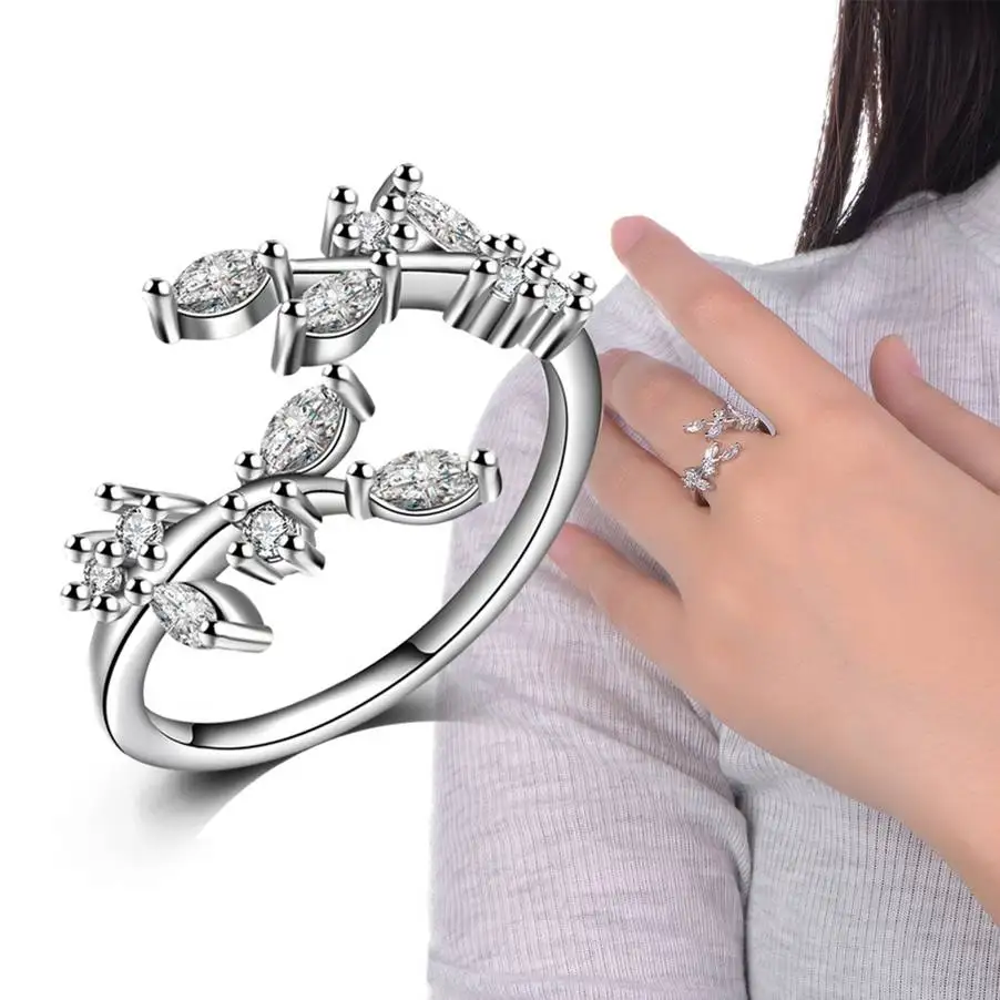 2020 Boho Leaves Design CZ Rings AAAA Zircon Wedding Rings for Bridal Women Party Engagement Jewelry Size adjustable
2020 Boho Leaves Design CZ Rings AAAA Zircon Wedding Rings for Bridal Women Party Engagement Jewelry Size adjustable