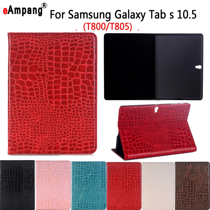 Чехол для Samsung Galaxy Tab S 10 5 T800 T805 умный чехол планшета роскошный из крокодиловой