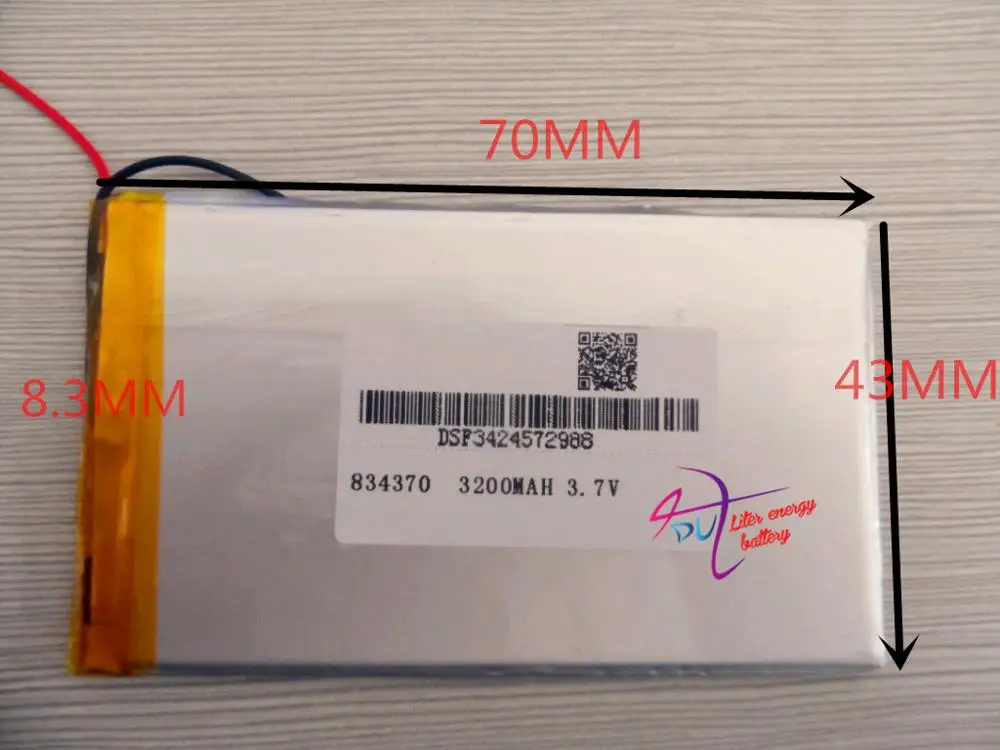 best battery brand Size 834370 3.7V 3200mah Lithium polymer Battery with Protection Board For PDA Tablet PCs Digital Products Fr
best battery brand Size 834370 3.7V 3200mah Lithium polymer Battery with Protection Board For PDA Tablet PCs Digital Products Fr