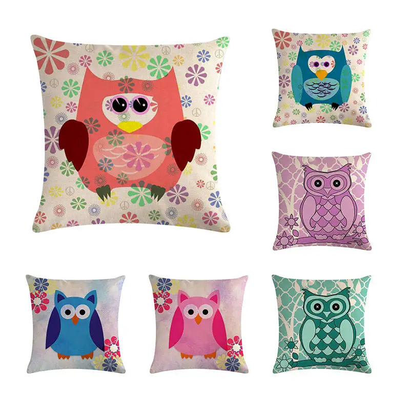 Lovely Fashion Colorful Owl Pattern Cotton Linen Throw Pillow Cushion Cover Car Home Sofa Decorative Pillowcase ZY271
Lovely Fashion Colorful Owl Pattern Cotton Linen Throw Pillow Cushion Cover Car Home Sofa Decorative Pillowcase ZY271