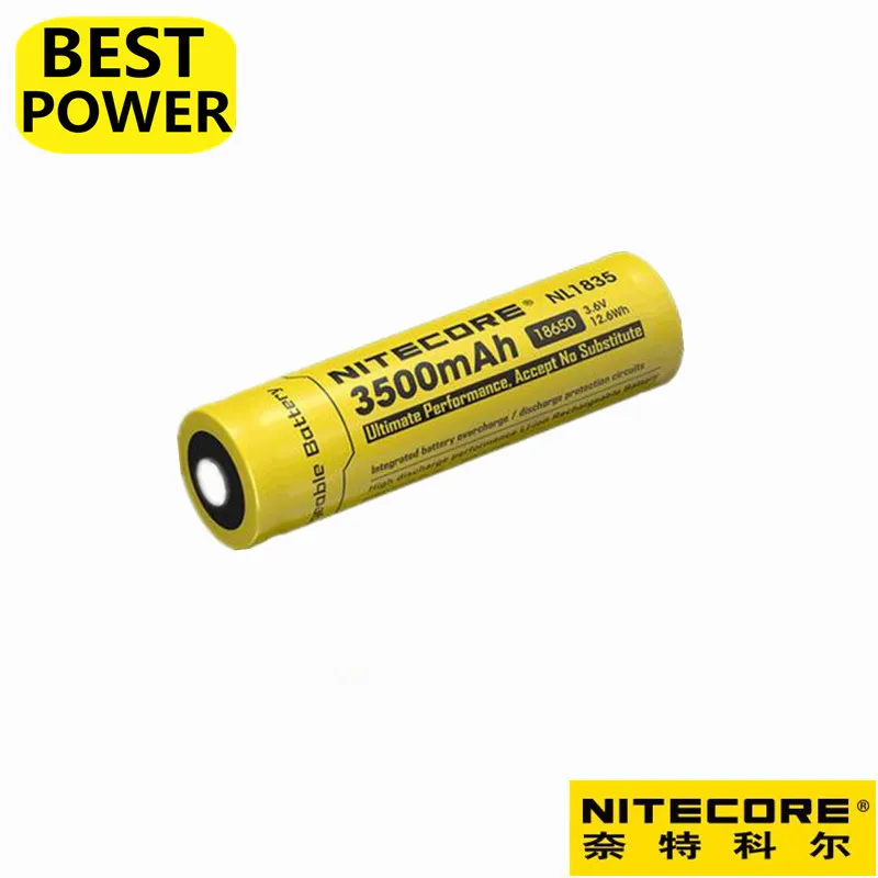 

1 pcs Nitecore NL1835 18650 3500mAh(new version of NL1834)3.7V 12.6Wh Rechargeable Li-on Battery high quality with protection