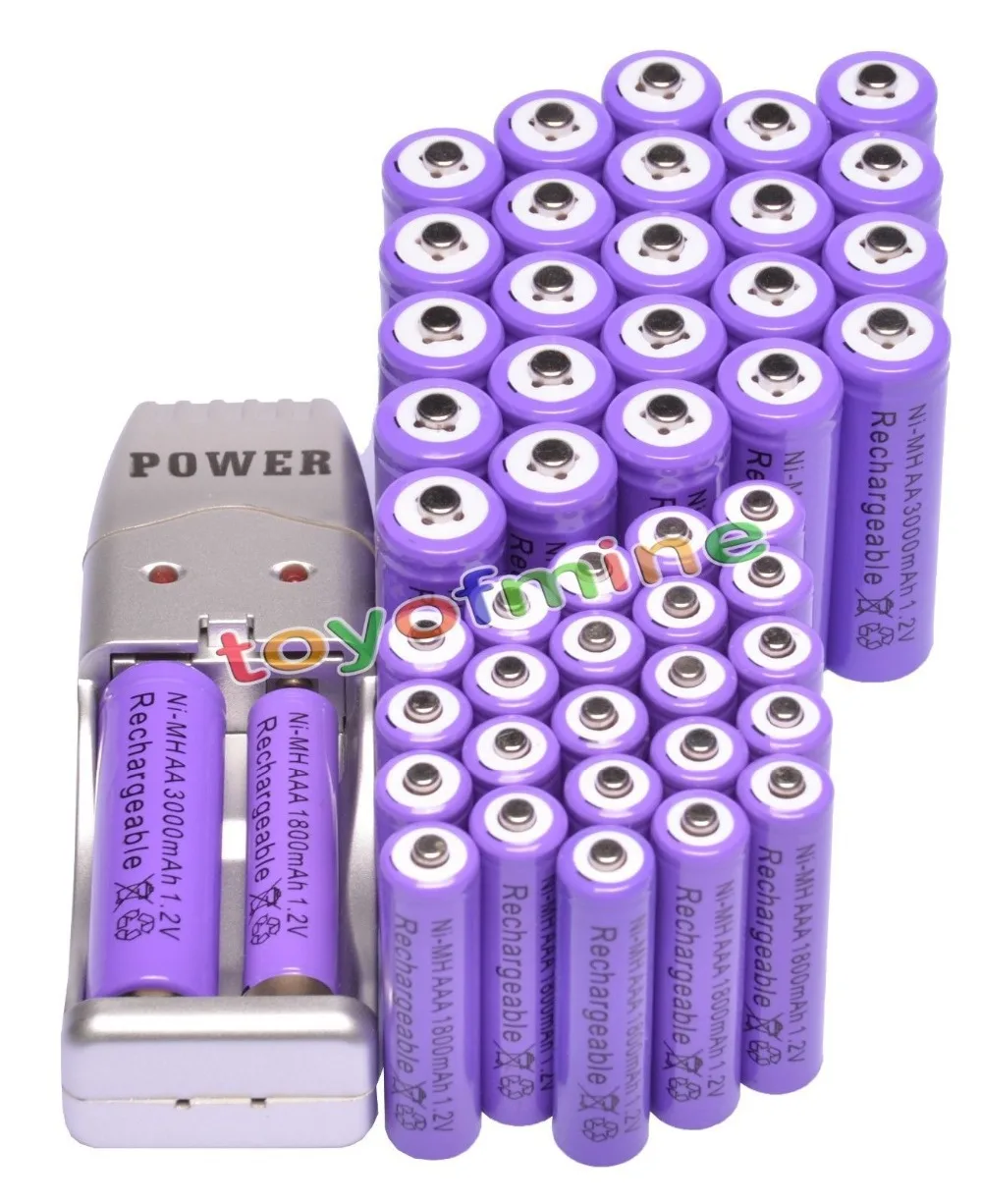 24x AA 3000mAh+24x AAA 1800mAh Rechargeable 1.2V Ni-MH Purple Battery+USB Charger
24x AA 3000mAh+24x AAA 1800mAh Rechargeable 1.2V Ni-MH Purple Battery+USB Charger
