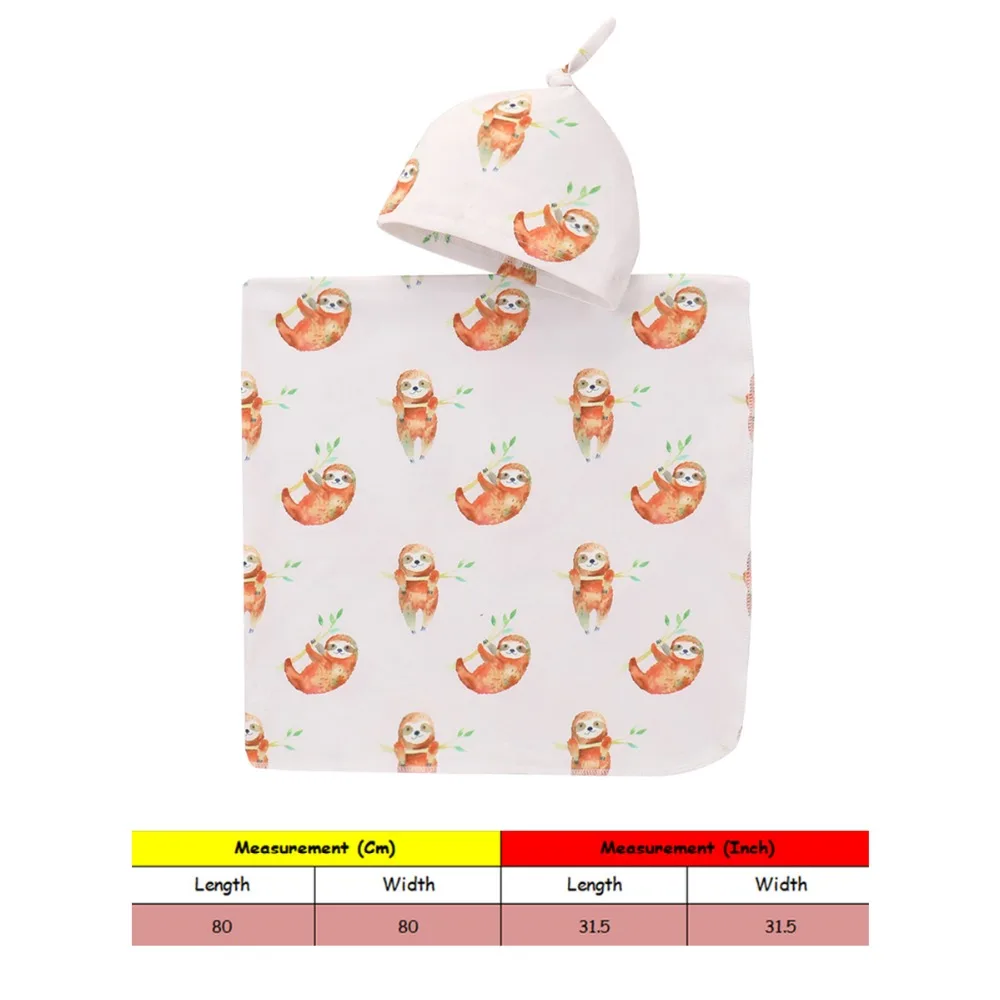 Puseky Hot Soft Muslin Baby Floral Animals Sloth Print Swaddling Blanket Newborn Infant Cotton Swaddle Towel Caps 80*80cm
Puseky Hot Soft Muslin Baby Floral Animals Sloth Print Swaddling Blanket Newborn Infant Cotton Swaddle Towel Caps 80*80cm