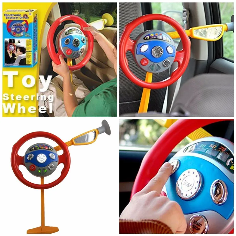 Фото Детское электронное сиденье для водителя автомобильное руль обучающая игрушка