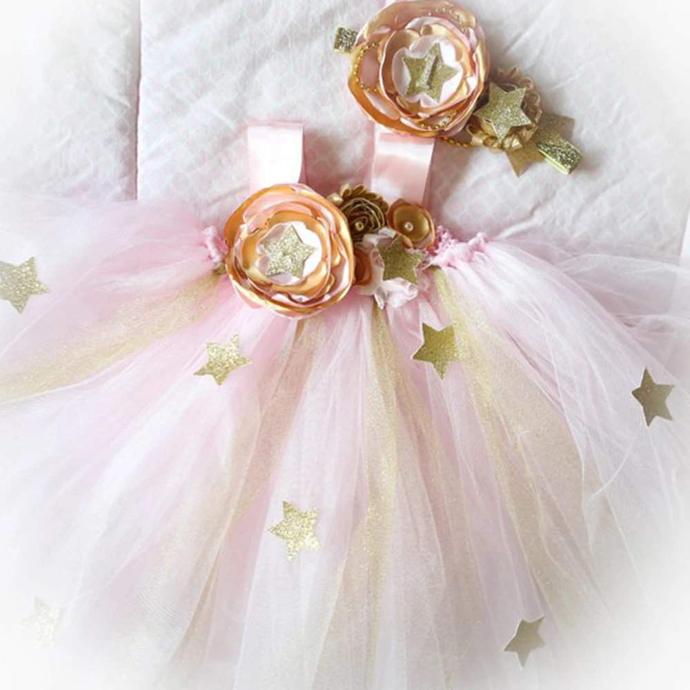 Pink Gold Flower Girl Twinkle Star Ankle Length Dress for Girls 1st Birthday Party Dress Baby Kids Mesh Tutu Solid Dress Clothes
Pink Gold Flower Girl Twinkle Star Ankle Length Dress for Girls 1st Birthday Party Dress Baby Kids Mesh Tutu Solid Dress Clothes