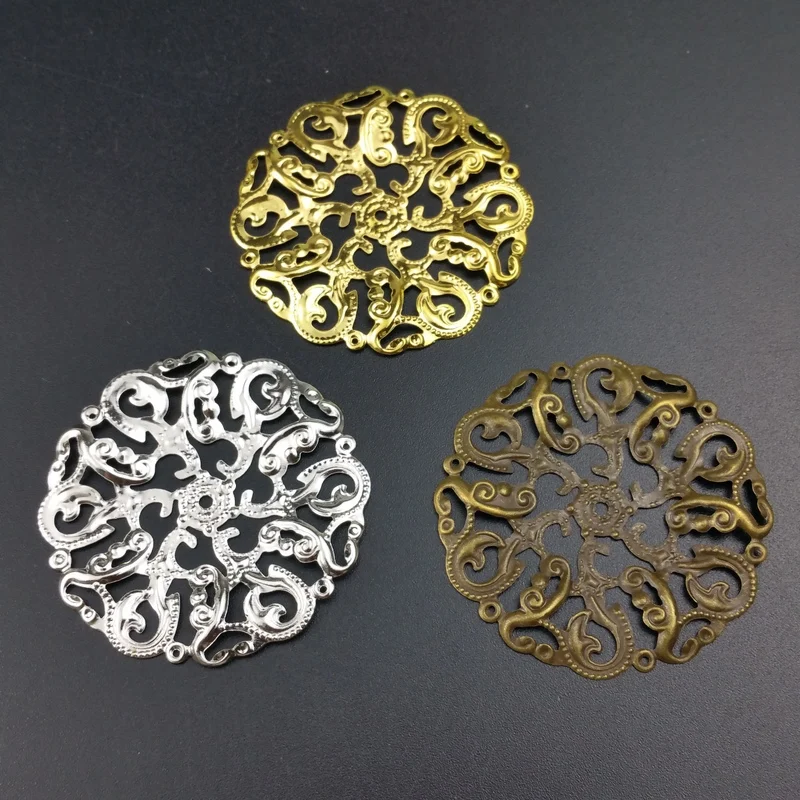 20pcs 45mm Filigree Metal round Slice Charms Setting Jewelry DIY Components Crafts decorations Packing box cosplay Accessories
20pcs 45mm Filigree Metal round Slice Charms Setting Jewelry DIY Components Crafts decorations Packing box cosplay Accessories