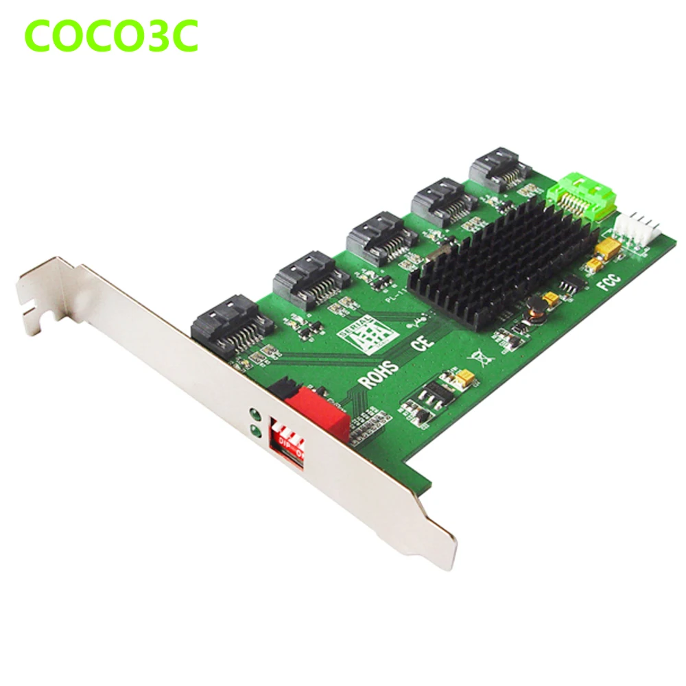1 to 5 Port SATA 2.0 Multiplier adapter SATA 3GB PM riser card With RAID 0 1 3 5 10 LARGE CLONE Long profile bracket
1 to 5 Port SATA 2.0 Multiplier adapter SATA 3GB PM riser card With RAID 0 1 3 5 10 LARGE CLONE Long profile bracket