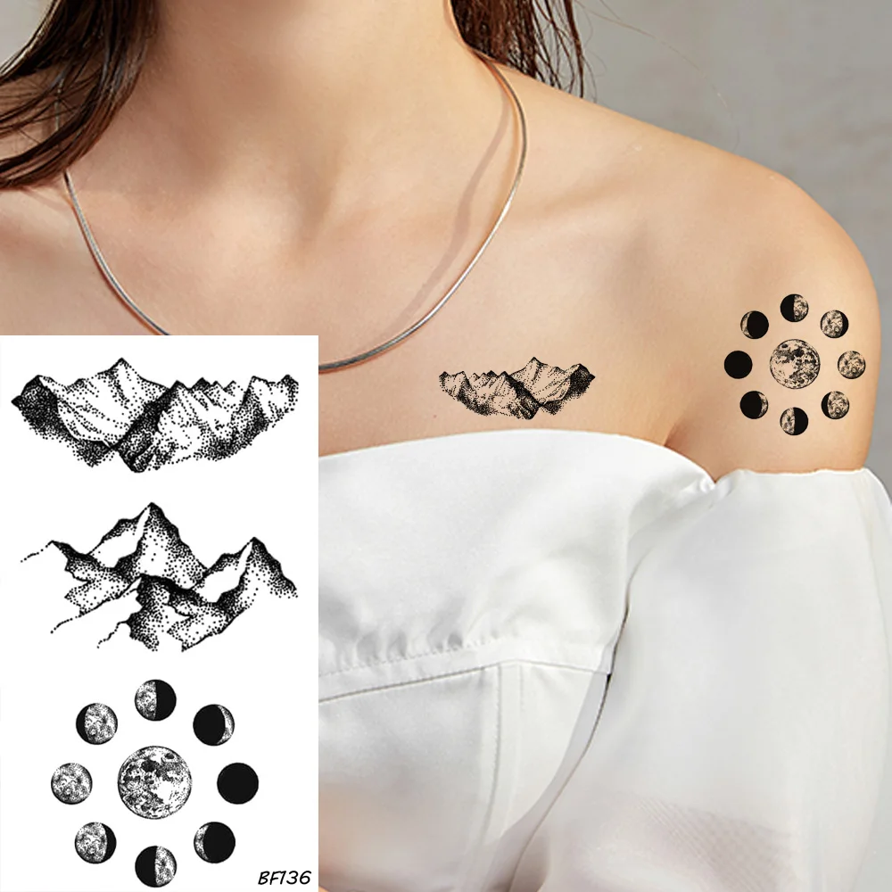 Black Women Body Art Tattoo Sticker Fake Mountain Universe Temporary Tattoos Men Small Arm Chest Men Water Transfer Tatoos Paste
Black Women Body Art Tattoo Sticker Fake Mountain Universe Temporary Tattoos Men Small Arm Chest Men Water Transfer Tatoos Paste