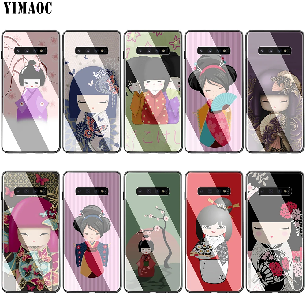 Lavaza kawaii японская кукла Kokeshi стеклянный ТПУ чехол для Samsung Note 8 9 S7 S8 S9 S10 A10 A20 A30 A40 A50 A60