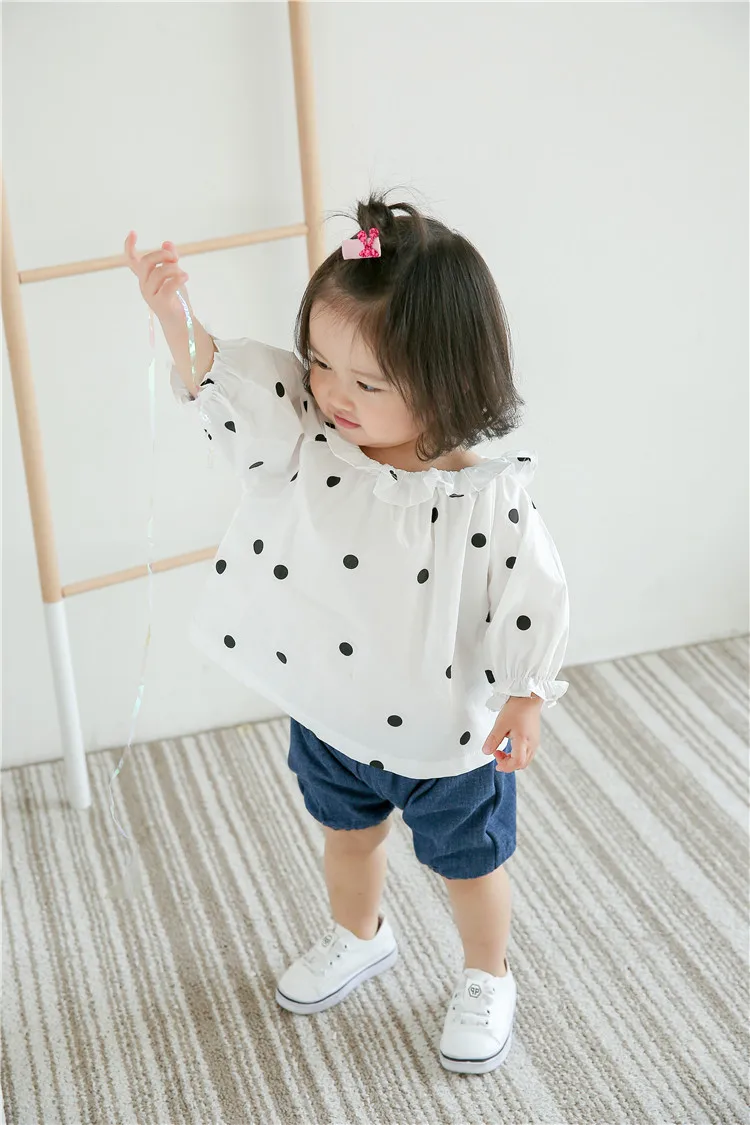 2018 Autumn Baby Girls Blouses Fashion Toddler Infant Baby Kids Girls Princess Polka Dot Shirt Tops Casual White Clothes
2018 Autumn Baby Girls Blouses Fashion Toddler Infant Baby Kids Girls Princess Polka Dot Shirt Tops Casual White Clothes