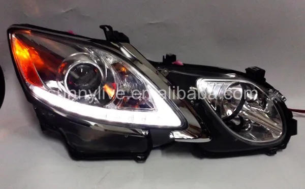 

for Lexus GS350 GS430 GS450 LED Head Lamps with Projector Lens 2006-2011 Chrome Housing