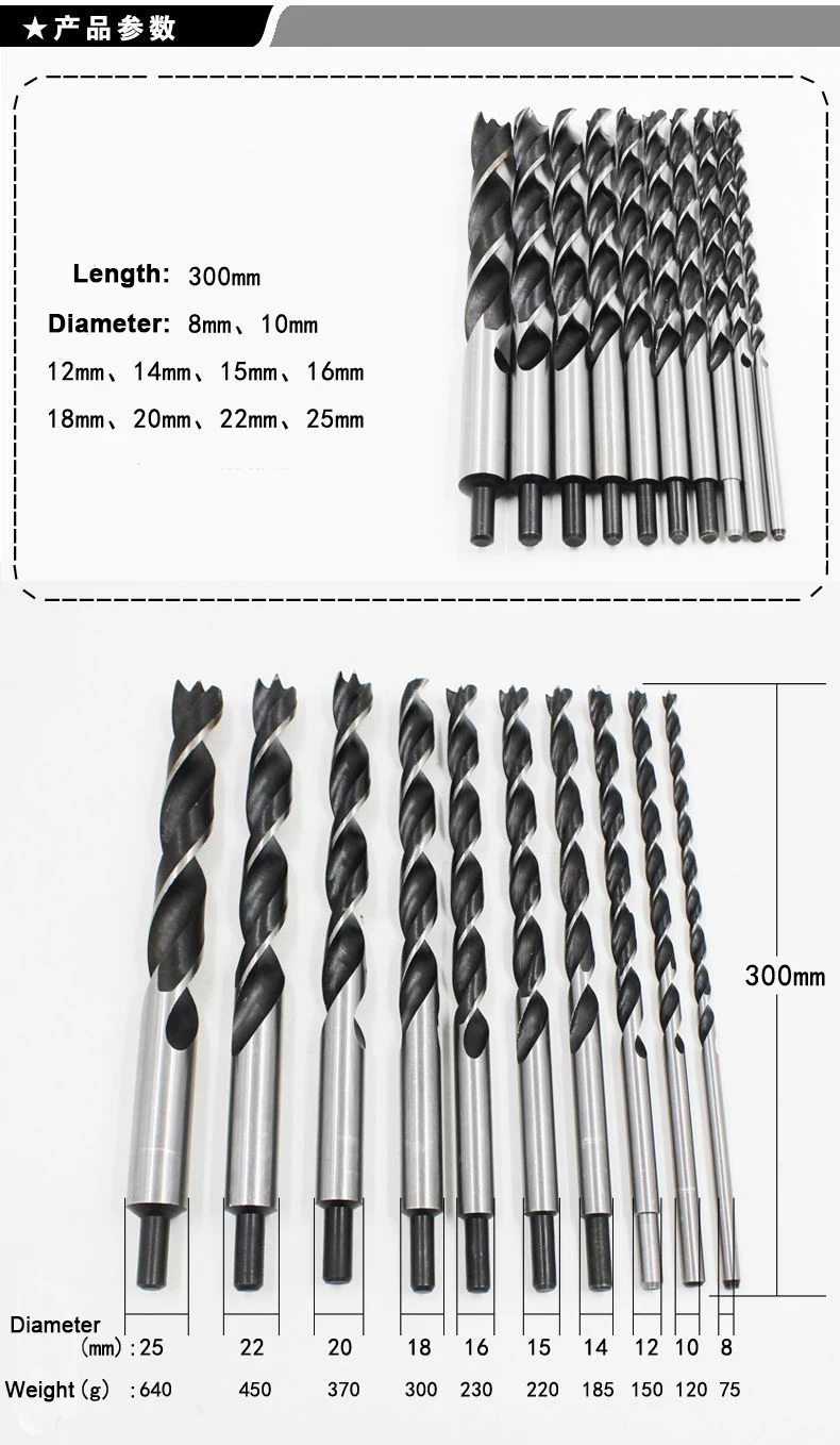 HSS 300mm Extended Twist Drill Electric drill Woodworking drill High Speed Steel Drill Bit Woodworking Tools tools for wood
HSS 300mm Extended Twist Drill Electric drill Woodworking drill High Speed Steel Drill Bit Woodworking Tools tools for wood